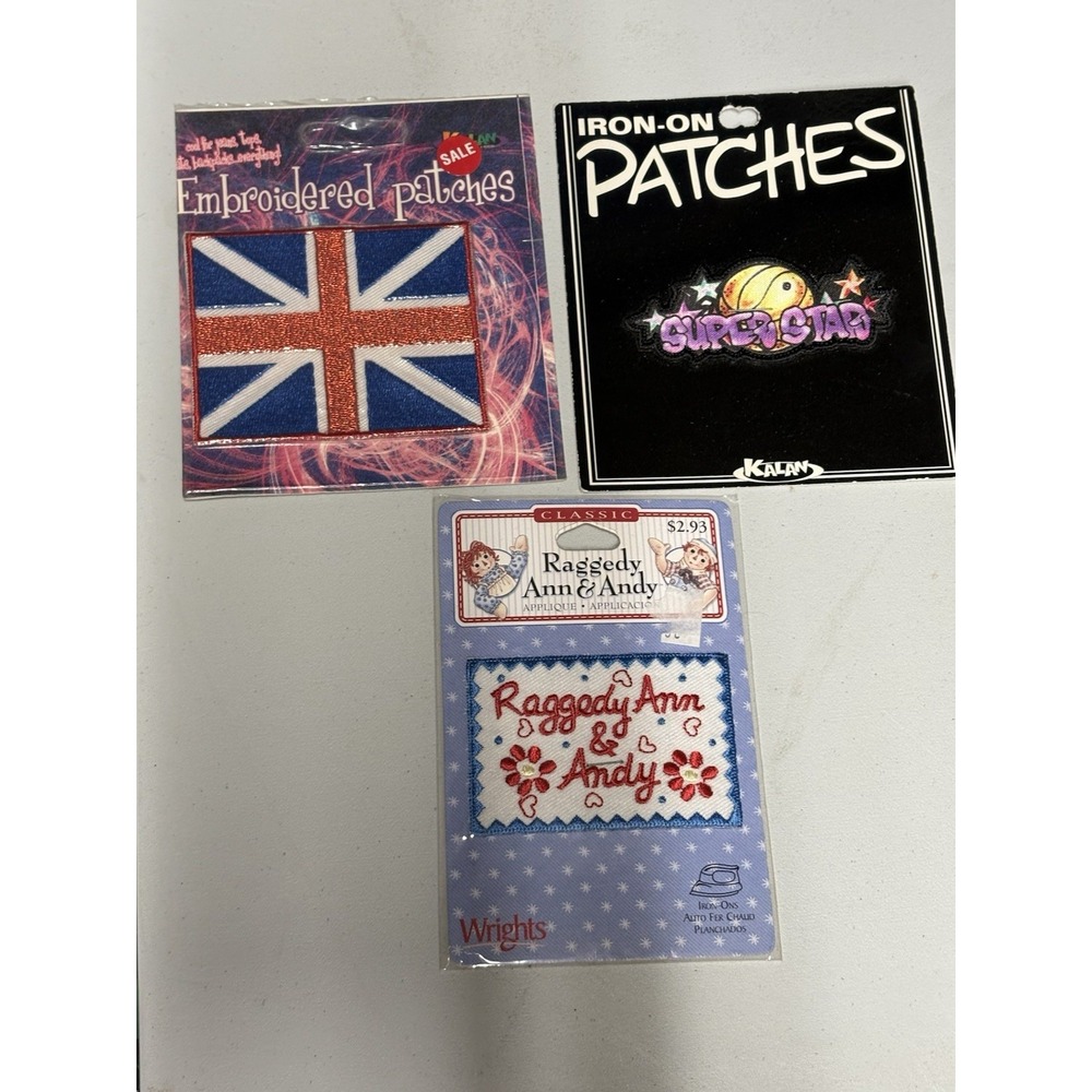 Y2K/ 2000 Vintage Iron In Patches, Lot Of 3